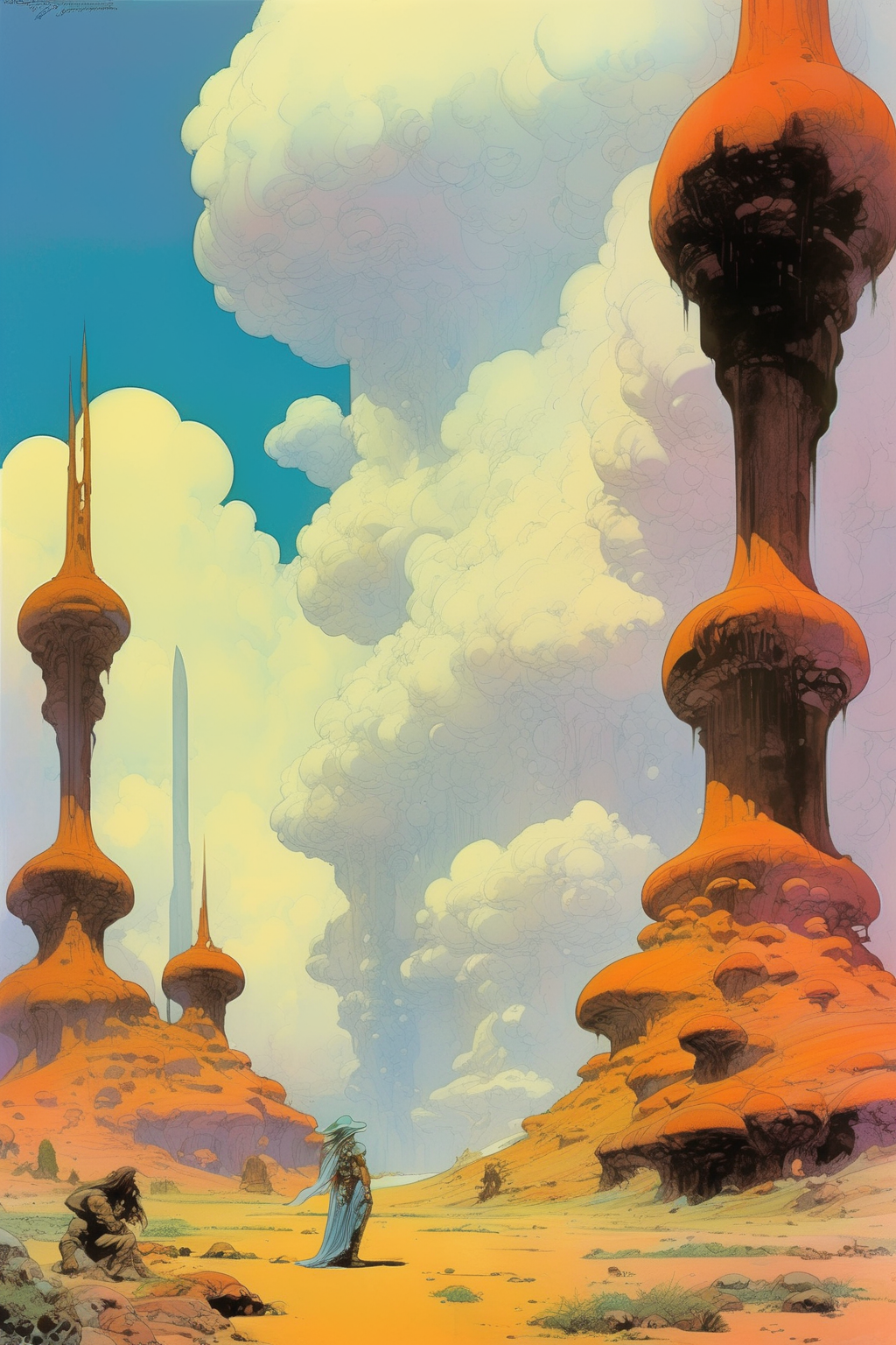 00179-2619130729-_lora_Ralph Bakshi Style_1_Ralph Bakshi Style - By Jean Giraud and Frank Frazetta and Moebius jungle fiery clouds.png